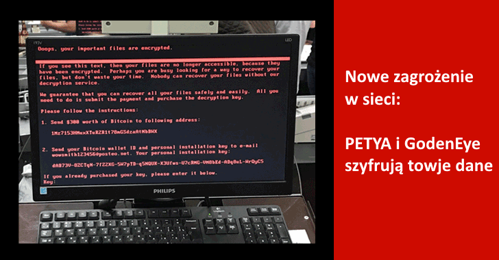 Petya GoldenEye ransomware